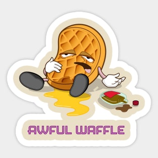 Aweful Waffle Sticker